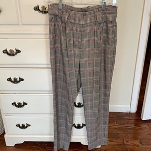 Express women’s dress pants. Black/white/red plaid